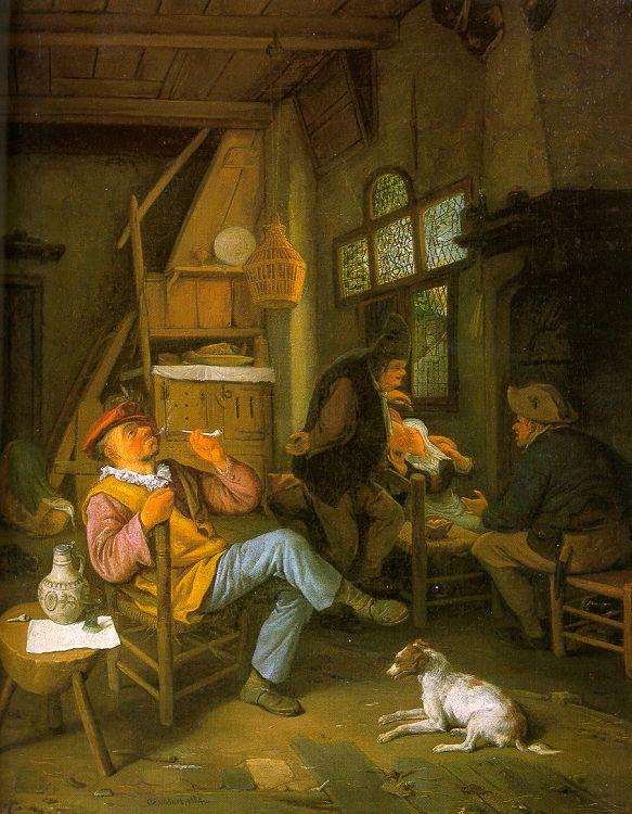 Cornelis Dusart Pipe Smoker China oil painting art